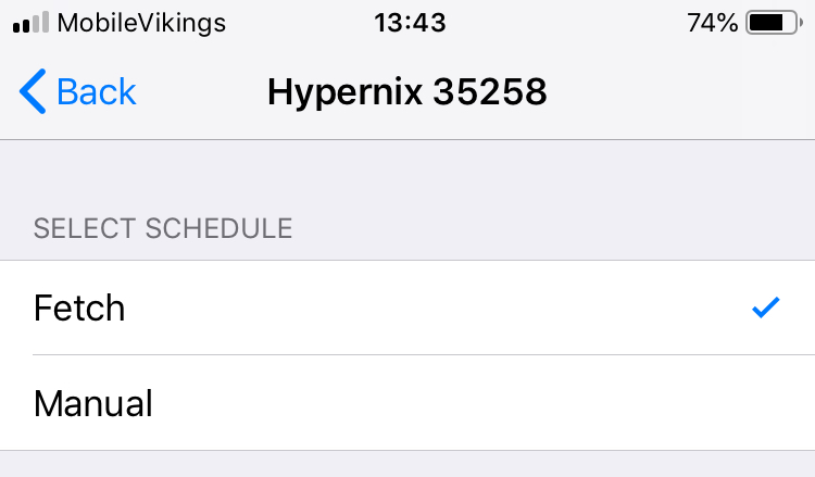 iOS Hypernix to fetch