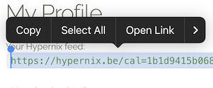 Hypernix iCal feed